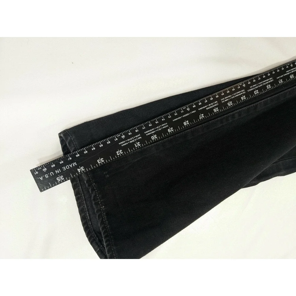 Levi's‎ 501 XX Button-Fly Straight Leg Black Denim Jeans 36x34 True to Size